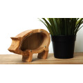 Small Wooden Piggy Bank