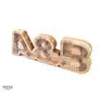 Wooden Double Couple Piggy Bank (A-Z, engraving)