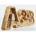 Wooden Double Couple Piggy Bank (A-Z, engraving)