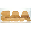 Wooden Double Couple Piggy Bank (A-Z, engraving)