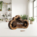 Wooden Motorcycle-Shaped Piggy Bank