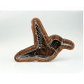 Wooden Hummingbird Piggy Bank (Brown, Engraving)