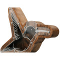 Wooden Hummingbird Piggy Bank (Brown, Engraving)