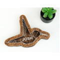 Wooden Hummingbird Piggy Bank (Brown, Engraving)
