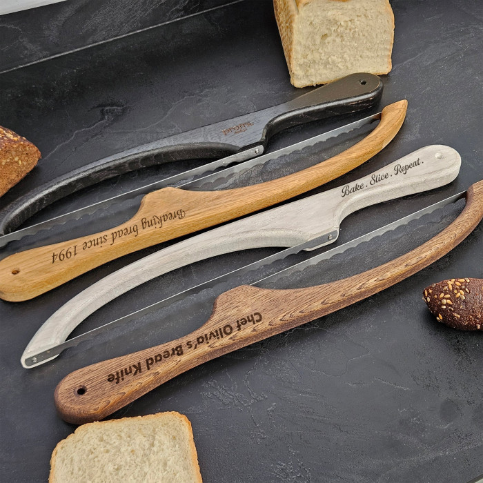 Handmade Bread Knife with Serrated Blade