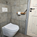 Wooden Toilet Paper Holder with Shelf and Phone Slot