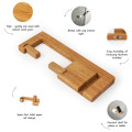 Wooden Toilet Paper Holder with Shelf and Phone Slot