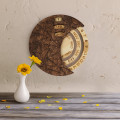 Handmade Wooden Calendar, Round Decorative Accessory