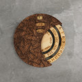Handmade Wooden Calendar, Round Decorative Accessory