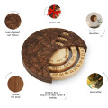 Handmade Wooden Calendar, Round Decorative Accessory
