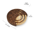 Handmade Wooden Calendar, Round Decorative Accessory