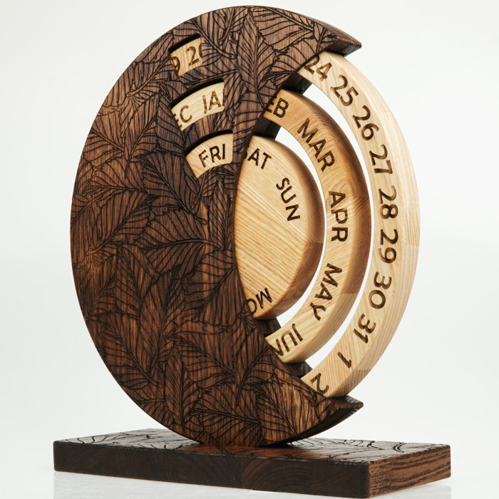 Standing Wooden Calendar