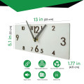 Wall Clock, White Wooden Clock