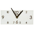 Wall Clock, White Wooden Clock