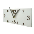 Wall Clock, White Wooden Clock