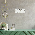 Wall Clock, White Wooden Clock