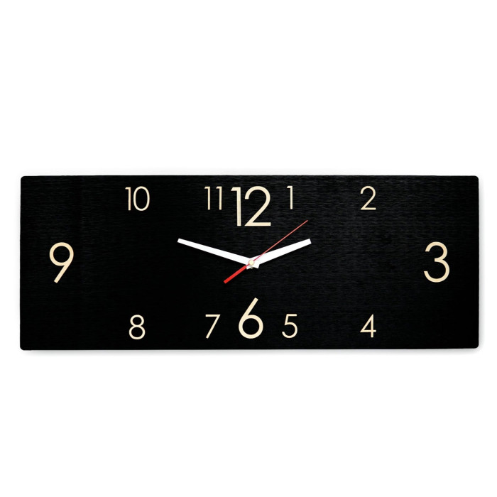 Black Wooden Clock (2 Sizes)