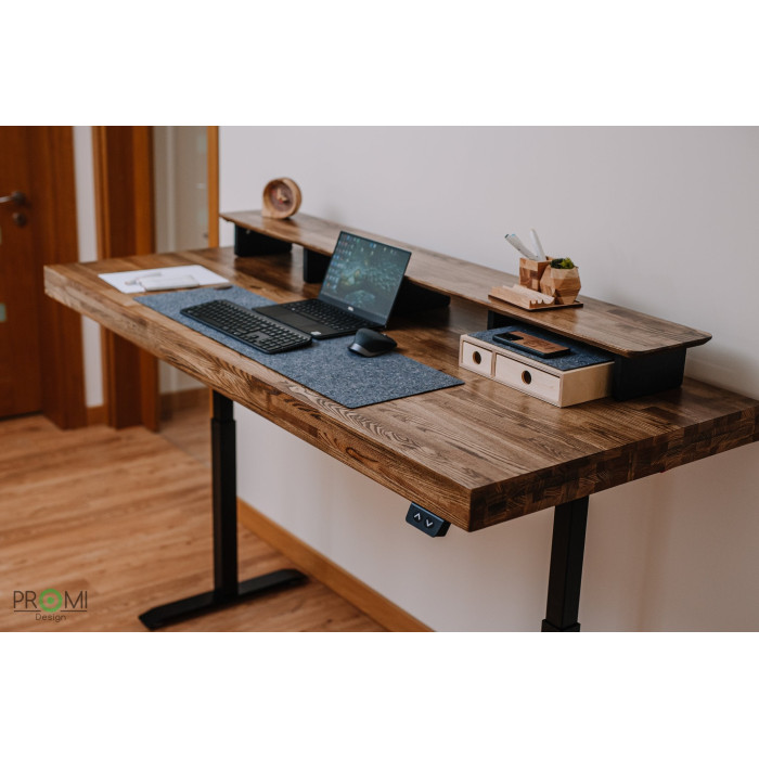 Computer Desk - Height Adjustable Desk with LED