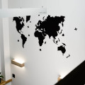 Black Wooden Wall World Map