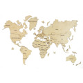 Natural Wooden Wall World Map