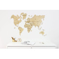 Natural Wooden Wall World Map