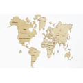Natural Wooden Wall World Map