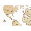 Natural Wooden Wall World Map
