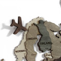 3D Wooden Wall World Map