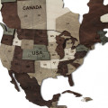3D Wooden Wall World Map