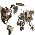 3D Wooden Wall World Map