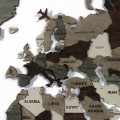 3D Wooden Wall World Map