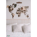 Multicolor Wooden Wall World Map