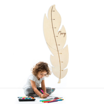 Wooden Feather Height Chart
