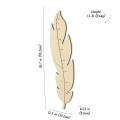 Wooden Feather Height Chart