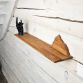 Wooden Shelf with Everest Mountain Silhouette