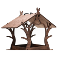 Individual Wooden Bird Feeder for Outdoor Space