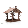 Individual Wooden Bird Feeder for Outdoor Space