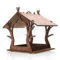 Individual Wooden Bird Feeder for Outdoor Space