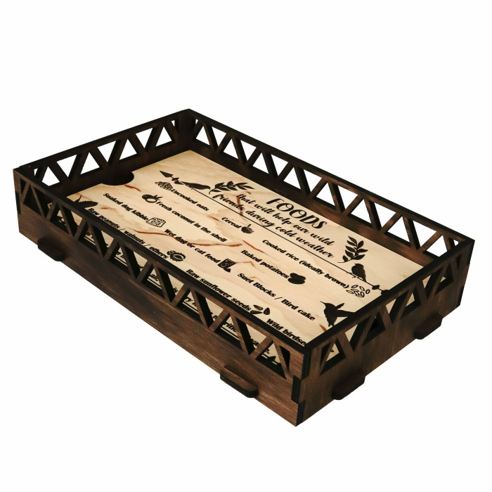 Wooden Bird Feeder 