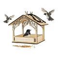 Wooden Bird Feeder for Outdoor Spaces