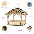 Wooden Bird Feeder for Outdoor Spaces