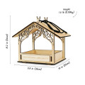 Wooden Bird Feeder for Outdoor Spaces