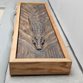 3D Wooden Crocodile Wall Sculpture