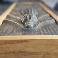 3D Wooden Crocodile Wall Sculpture