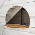 Round Mirror with Shelf
