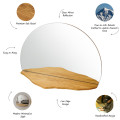 Round Mirror with Shelf