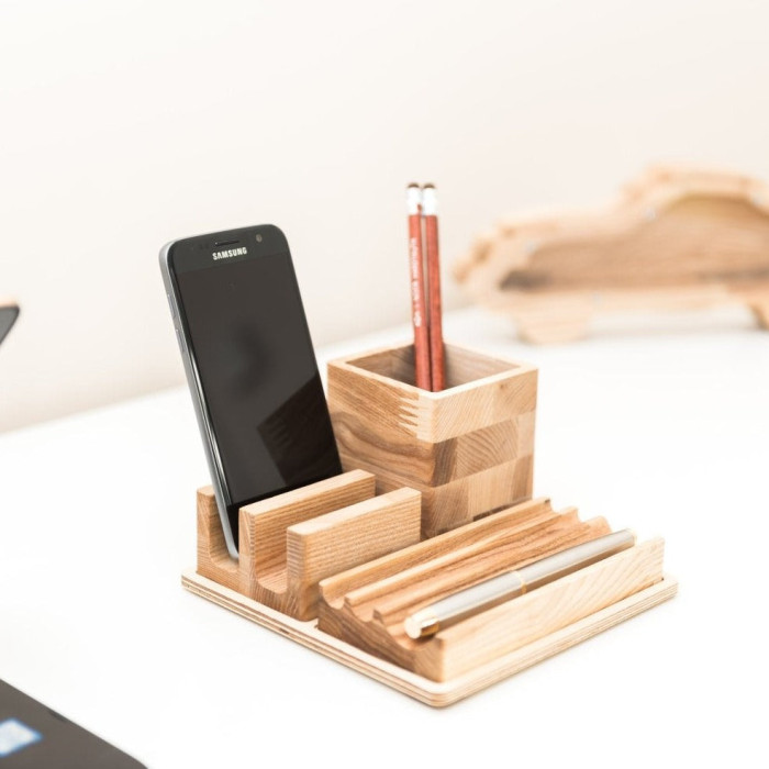 Pencil Holder - Wooden Desk Accessory