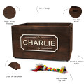 Wooden Dog Toy Box