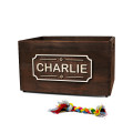 Wooden Dog Toy Box