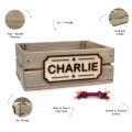 Wooden Dog Toy Box